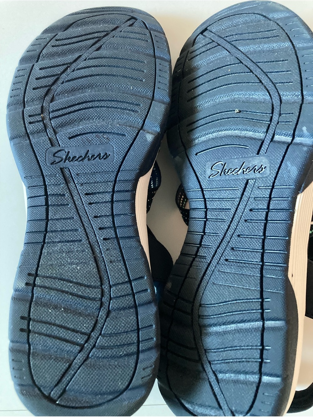 Skechers Women’s SZ 9 Blue Reggae sport Sandals with arch fit Like new - Picture 7 of 11